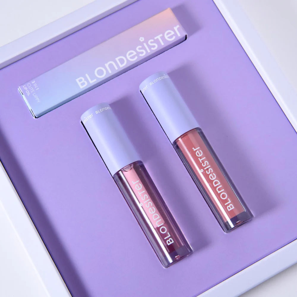 BLONDESISTER "Mini Box XOXO" box of two lip oils, 2x2.5 ml