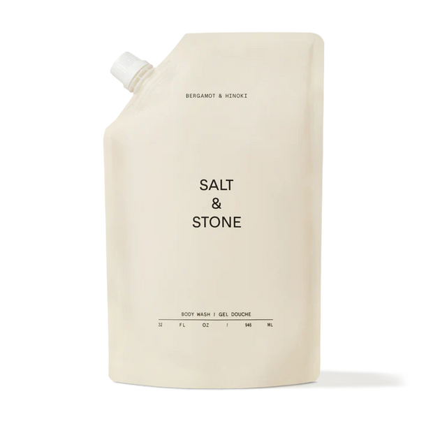 SALT & STONE kūno prausiklio papildymas "Bergamot & Eucalyptus", 946 ml
