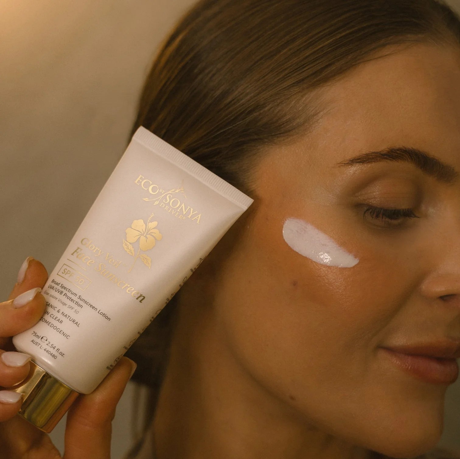 ECO BY SONYA face cream with sun protection "Glory Veil Face Sunscreen SPF 50", 75 ml