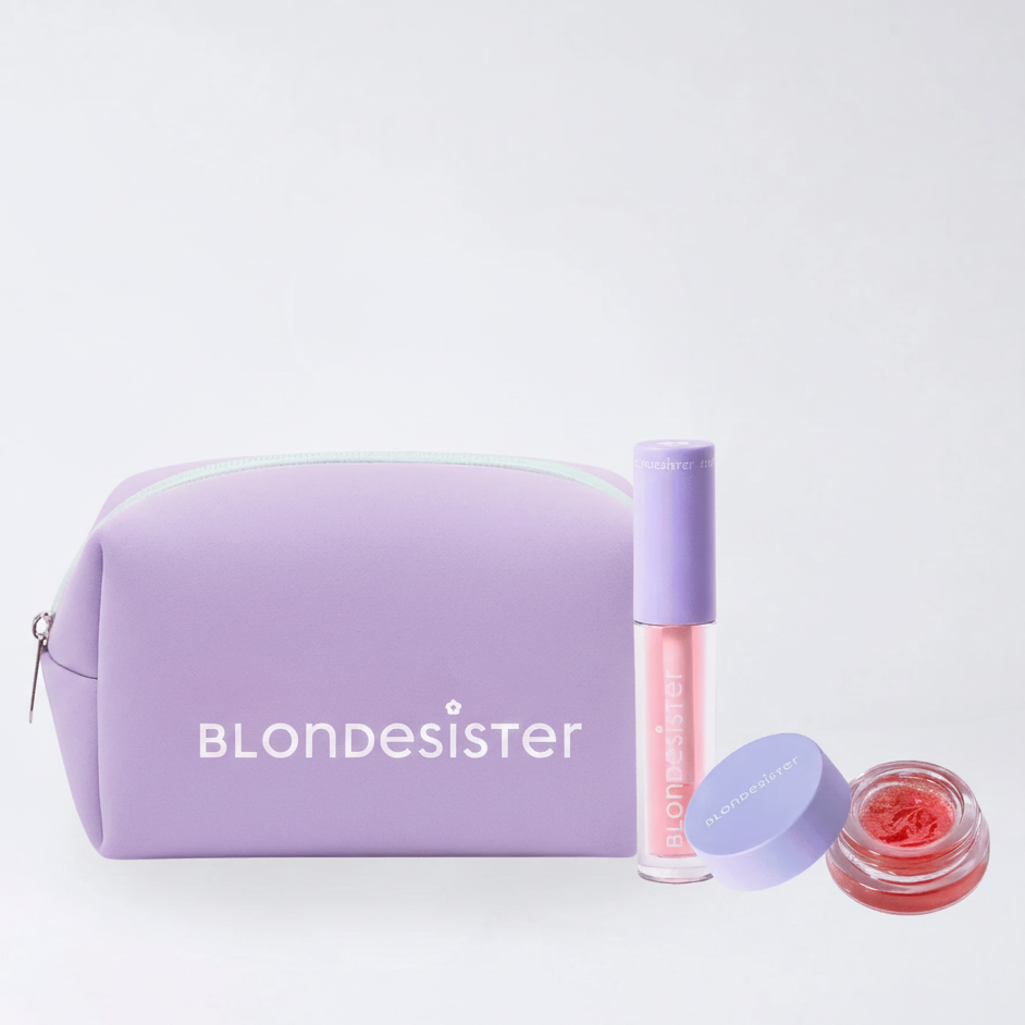 BLONDESISTER Lip Care Set "Kiss Me More" (Colorless Lip Oil 7 ml and Lip Scrub 3 ml)