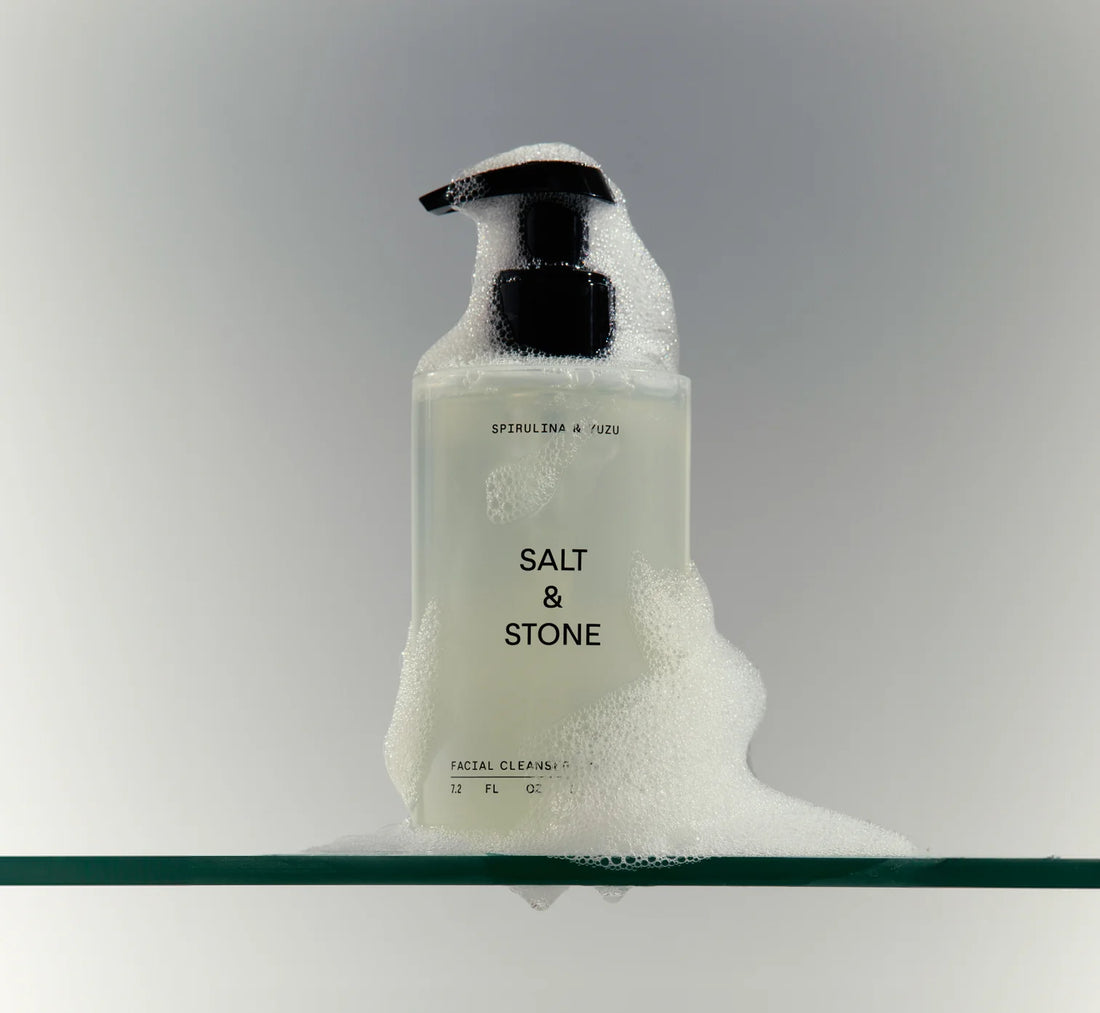 SALT & STONE veido prausiklis „Spirulina & Yuzu Facial Cleanser", 212 ml