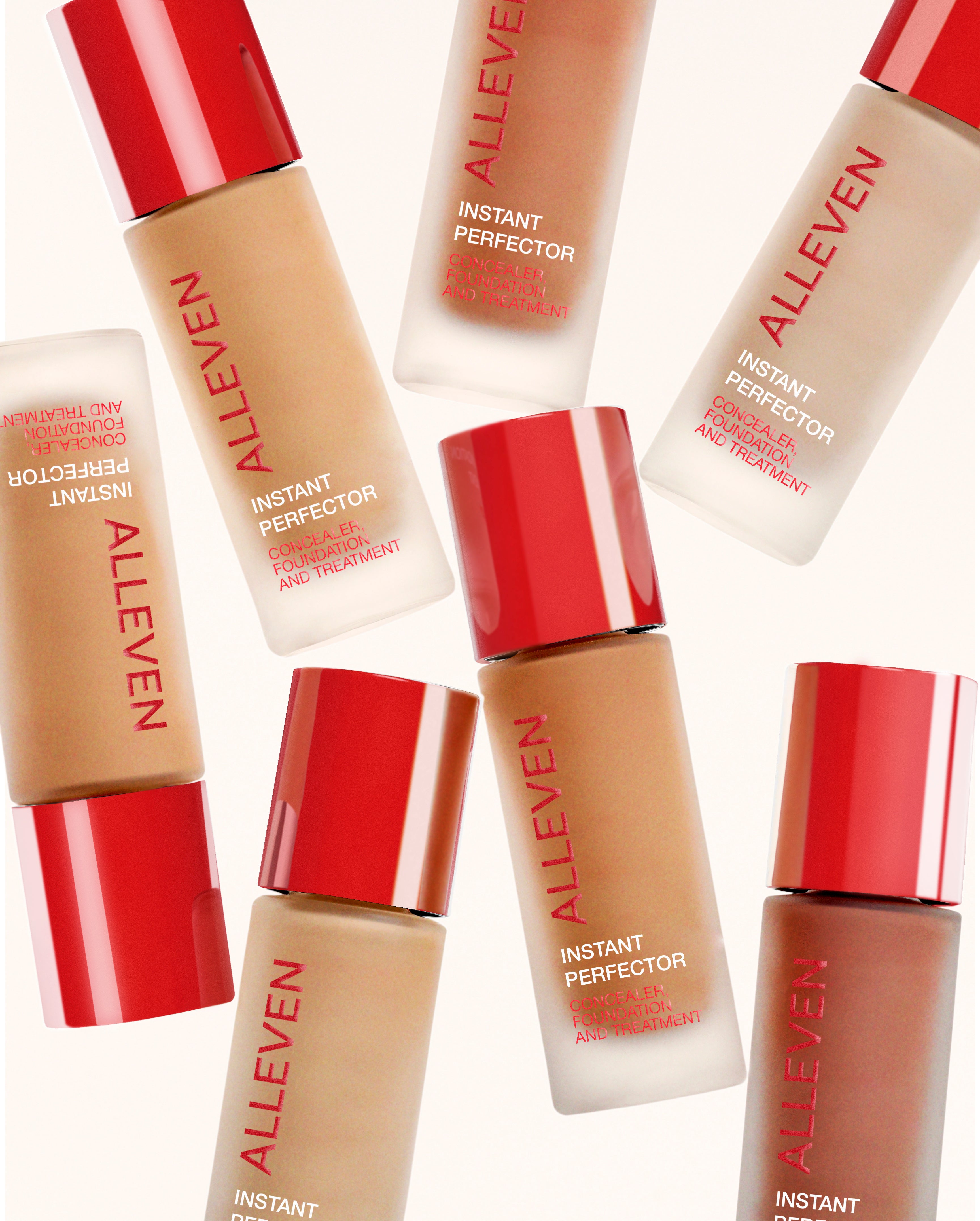 ALLEVEN liquid foundation and concealer in one "Instant Perfector", 20 ml