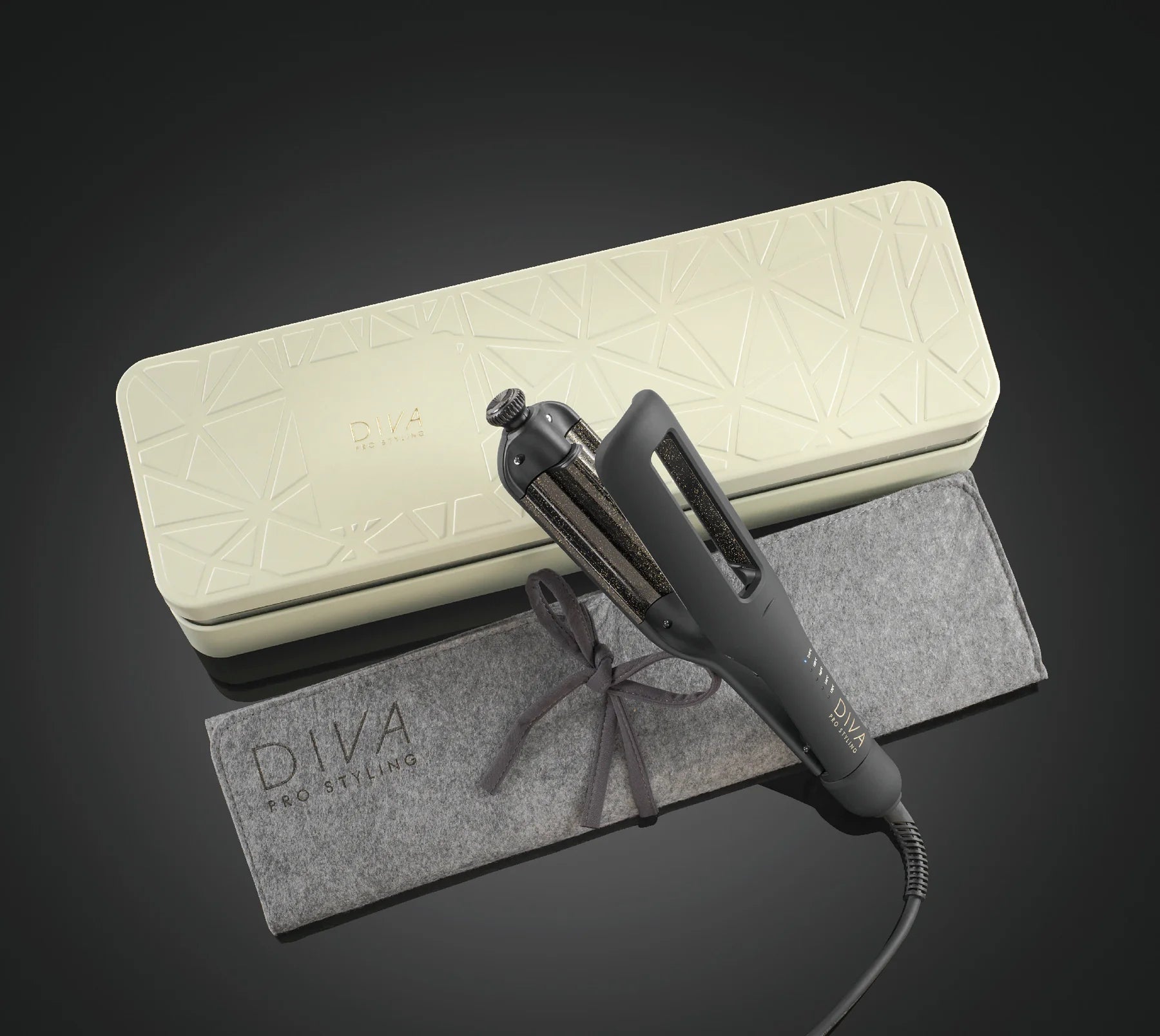 DIVA PRO STYLING plaukų formavimo žnyplės "Precious Metals Gold Dust"