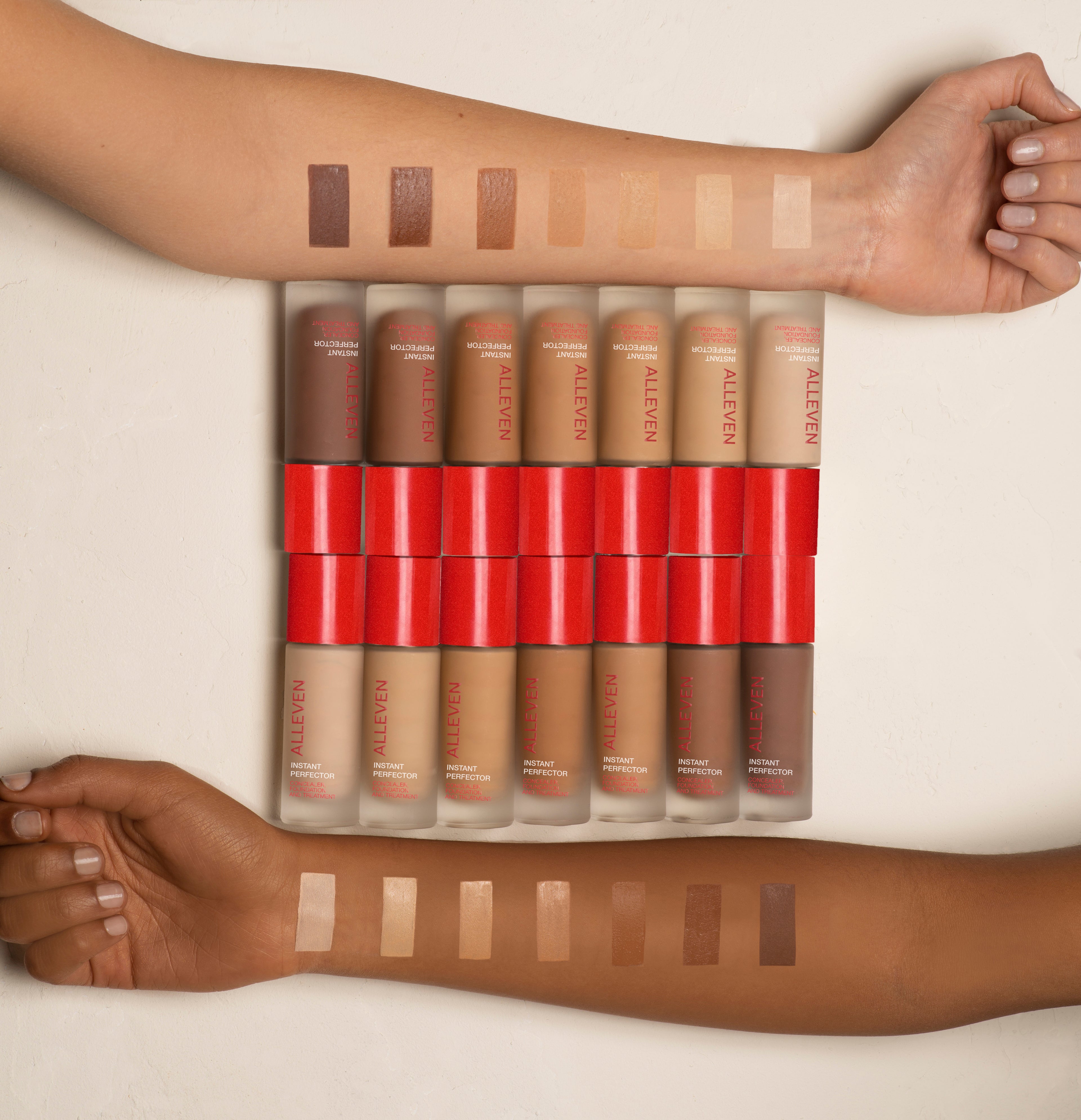 ALLEVEN liquid foundation and concealer in one "Instant Perfector", 20 ml