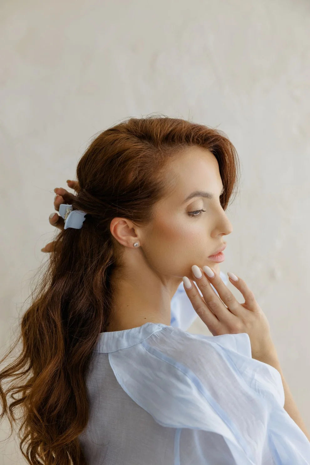 AMITIE Arch Hair Clip "Baby Blue" - Size S
