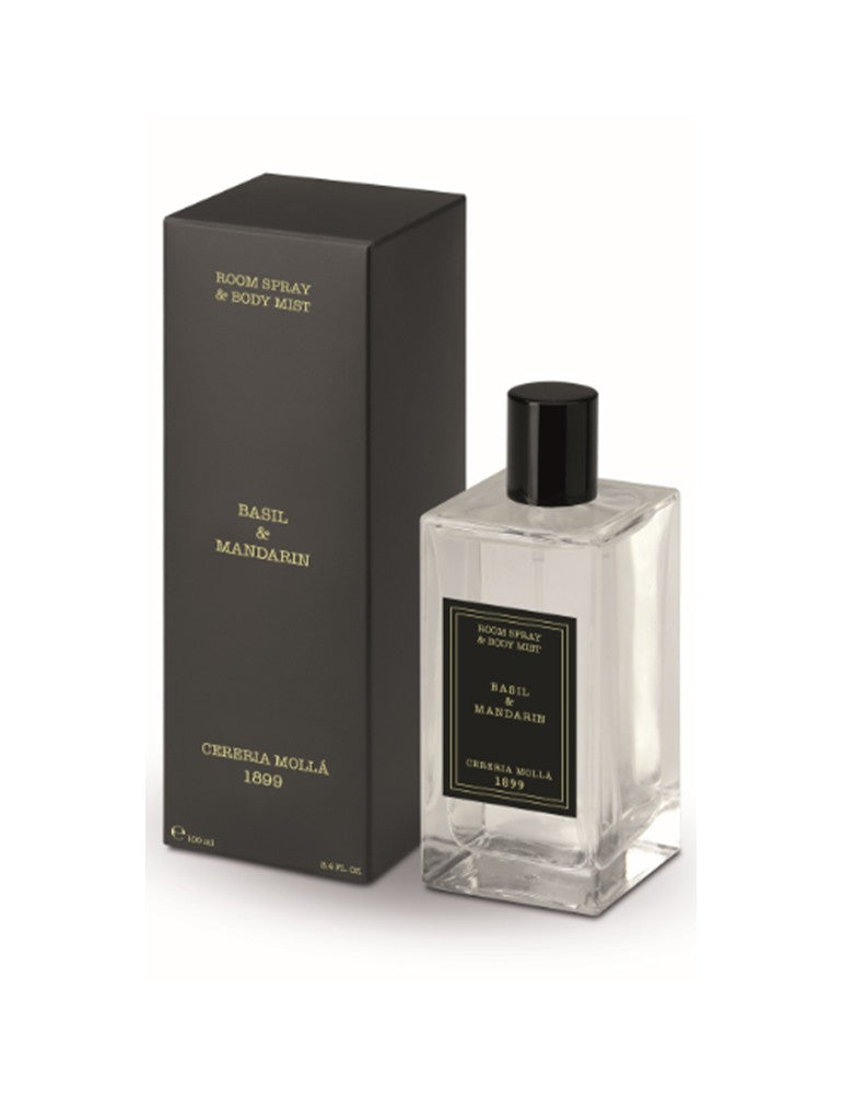 CERERIA MOLLA purškiklis ir kūno dulksna „Basil & Mandarin“, 100 ml