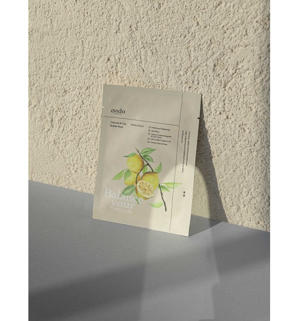 ONDO valomoji kaukė "Charcoal & Yuja Bubble Mask Pong-Pong", 1 vnt