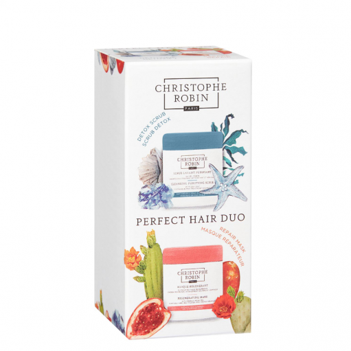 CHRISTOPHE ROBIN rinkinys tobuliems plaukams "Perfect Hair Duo", 2x40 ml