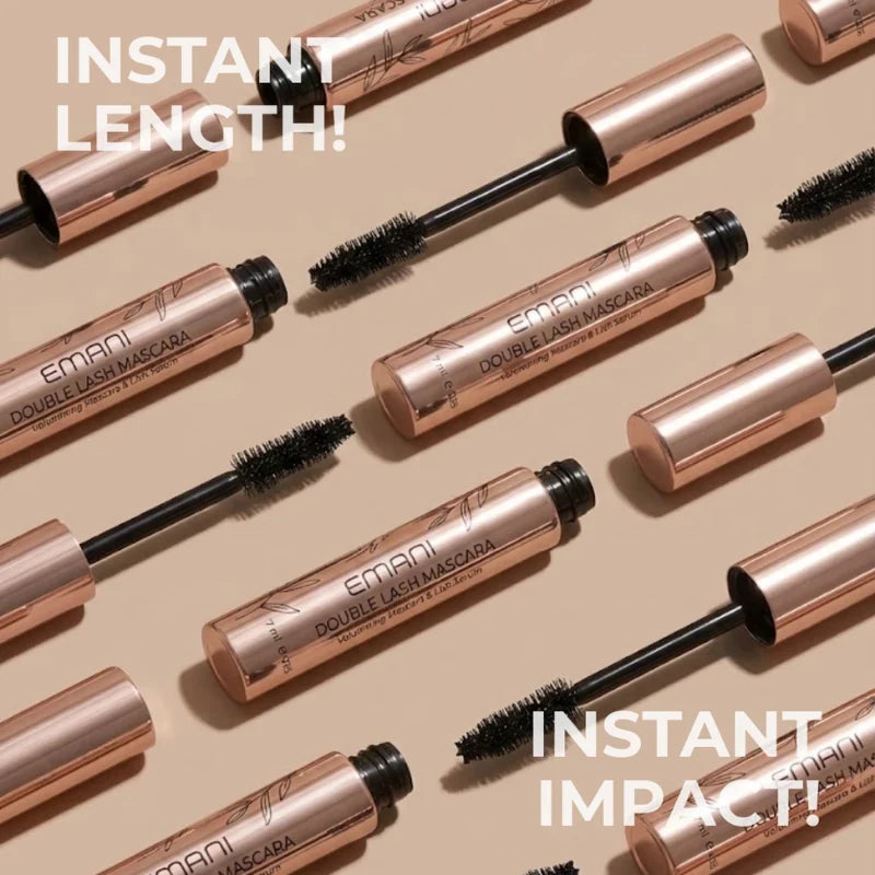 EMANI blakstienų tušas/serumas "Double Lash Mascara", 7 ml