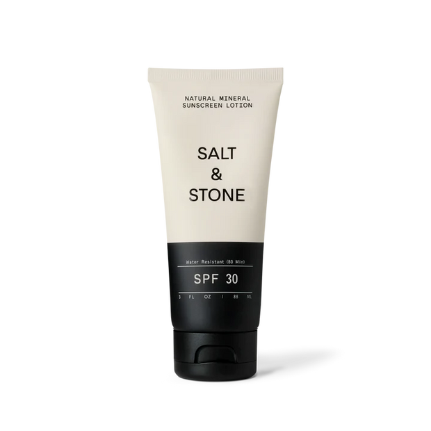 SALT & STONE natūralus mineralinis apsauginis losjonas nuo saulės SPF 30, 88 ml