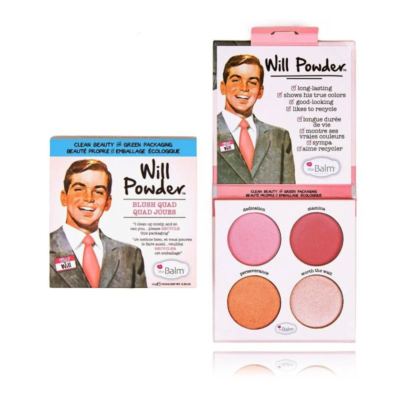 THE BALM skaistalų paletė "Will Powder Blush Quad", 10 g