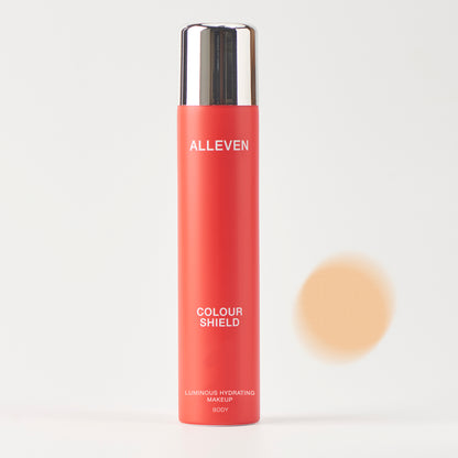 ALLEVEN purškiamas makiažo pagrindas kūnui „Colour Shield Body“, 200 ml