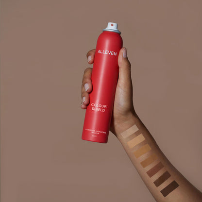 ALLEVEN purškiamas makiažo pagrindas kūnui „Colour Shield Body“, 200 ml