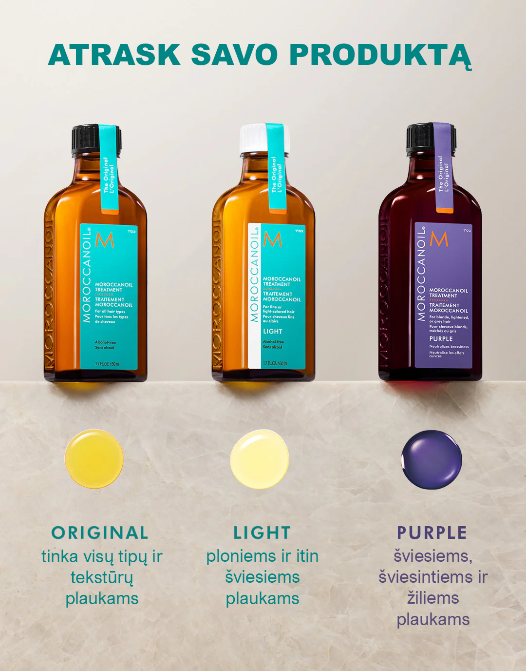 MOROCCANOIL Argano aliejukas šviesiems, šviesintiems ir žiliems plaukams "Treatment Purple"