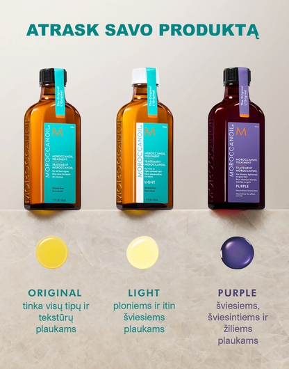MOROCCANOIL Argano aliejukas šviesiems, šviesintiems ir žiliems plaukams "Treatment Purple"