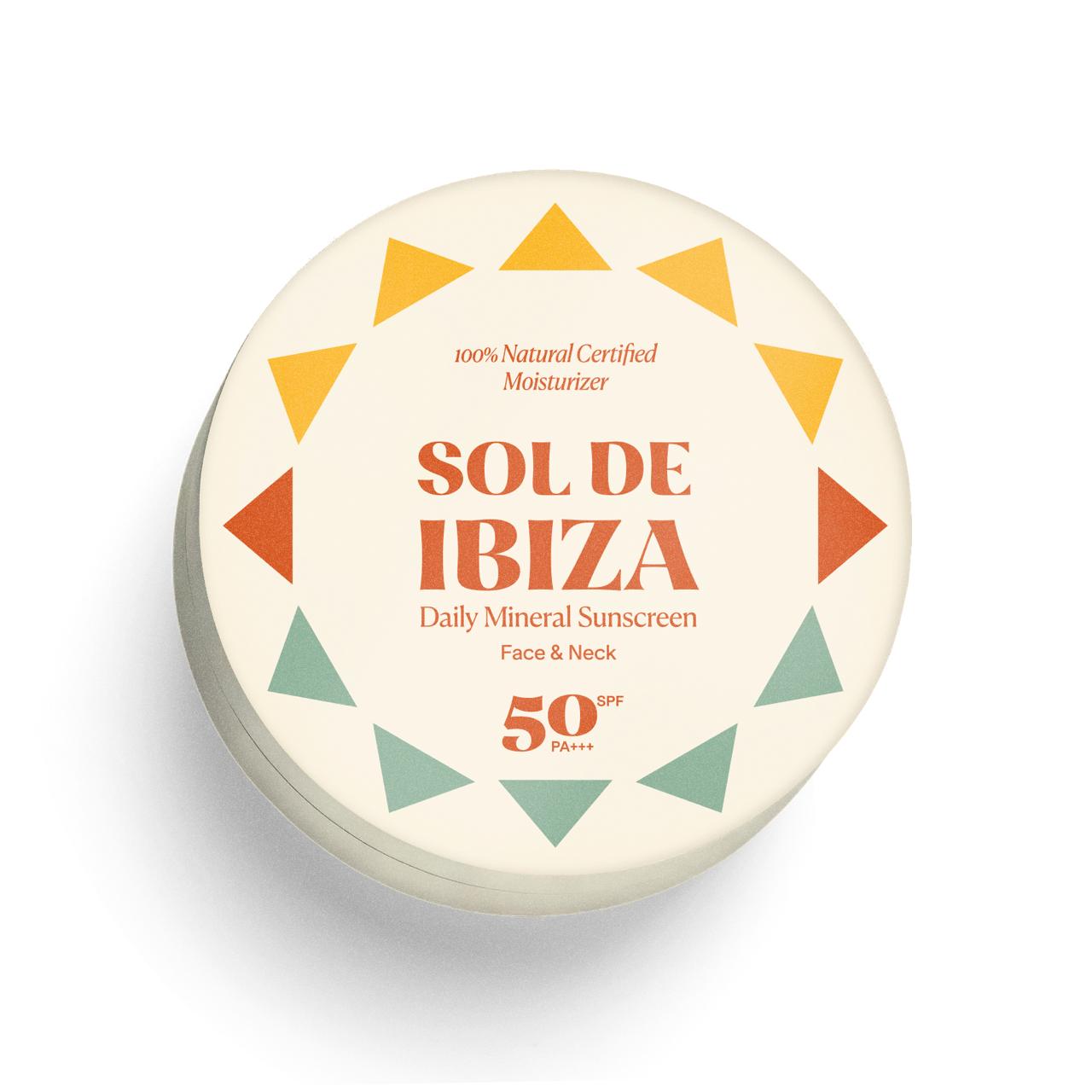 SOL DE IBIZA apsauginis kremas veidui nuo saulės su SPF 50, 35 g