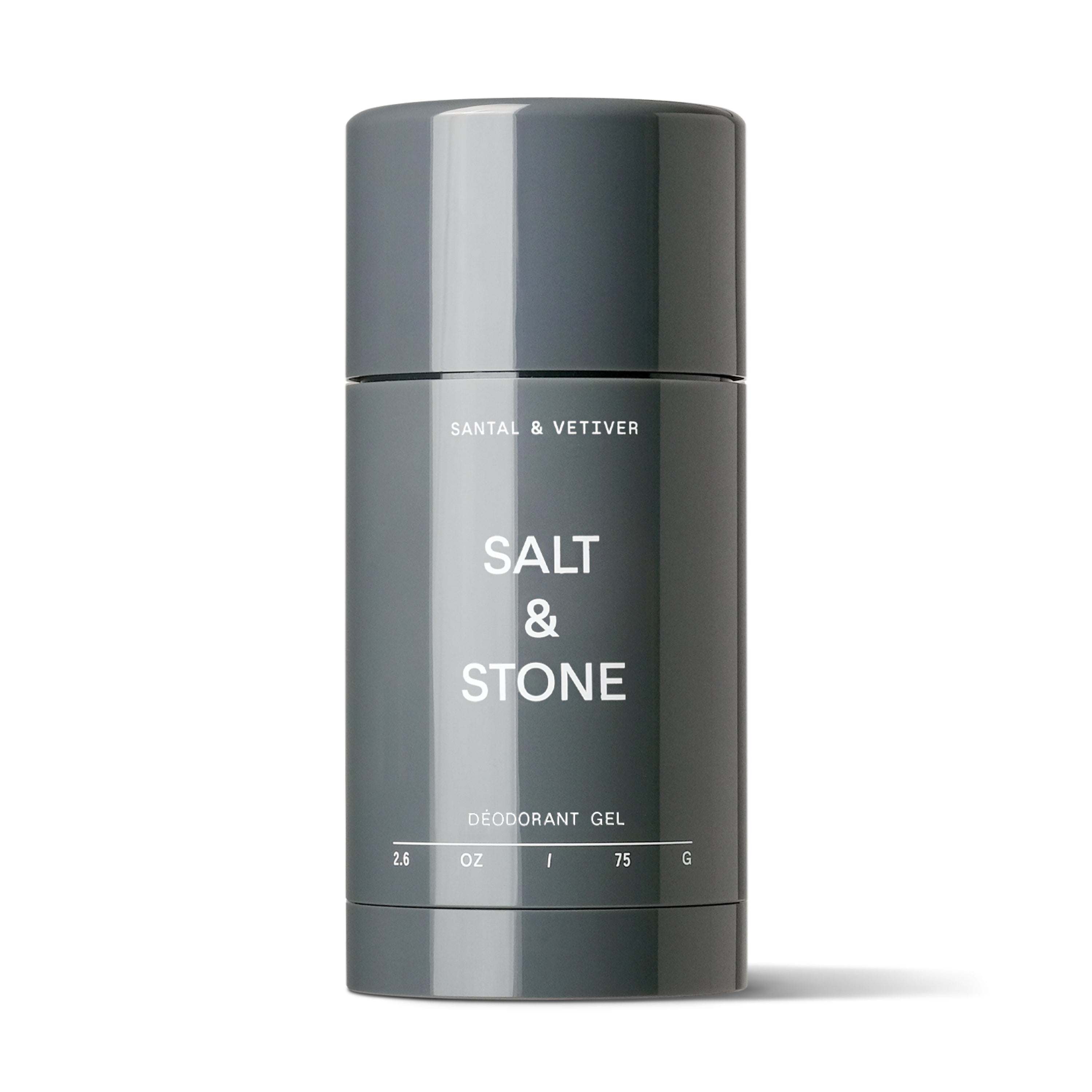 SALT &amp; STONE gelinis dezodorantas "Santal &amp; Vetiver", 75 g