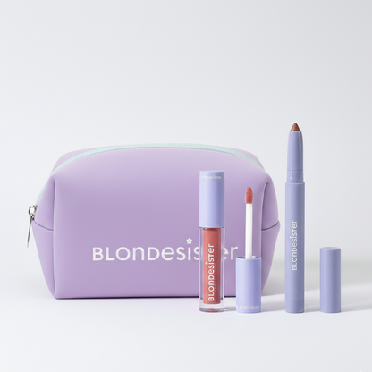 BLONDESISTER lip makeup set (Macaron crayon 1.5 g and lip oil 7 ml)