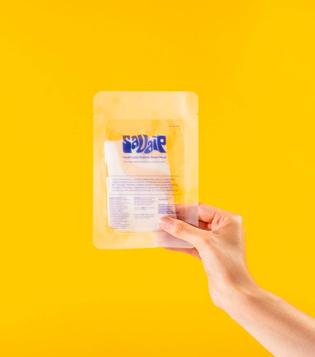 SAVAIP lakštinė kaukė "Youth-Lock Peptide", 1 vnt