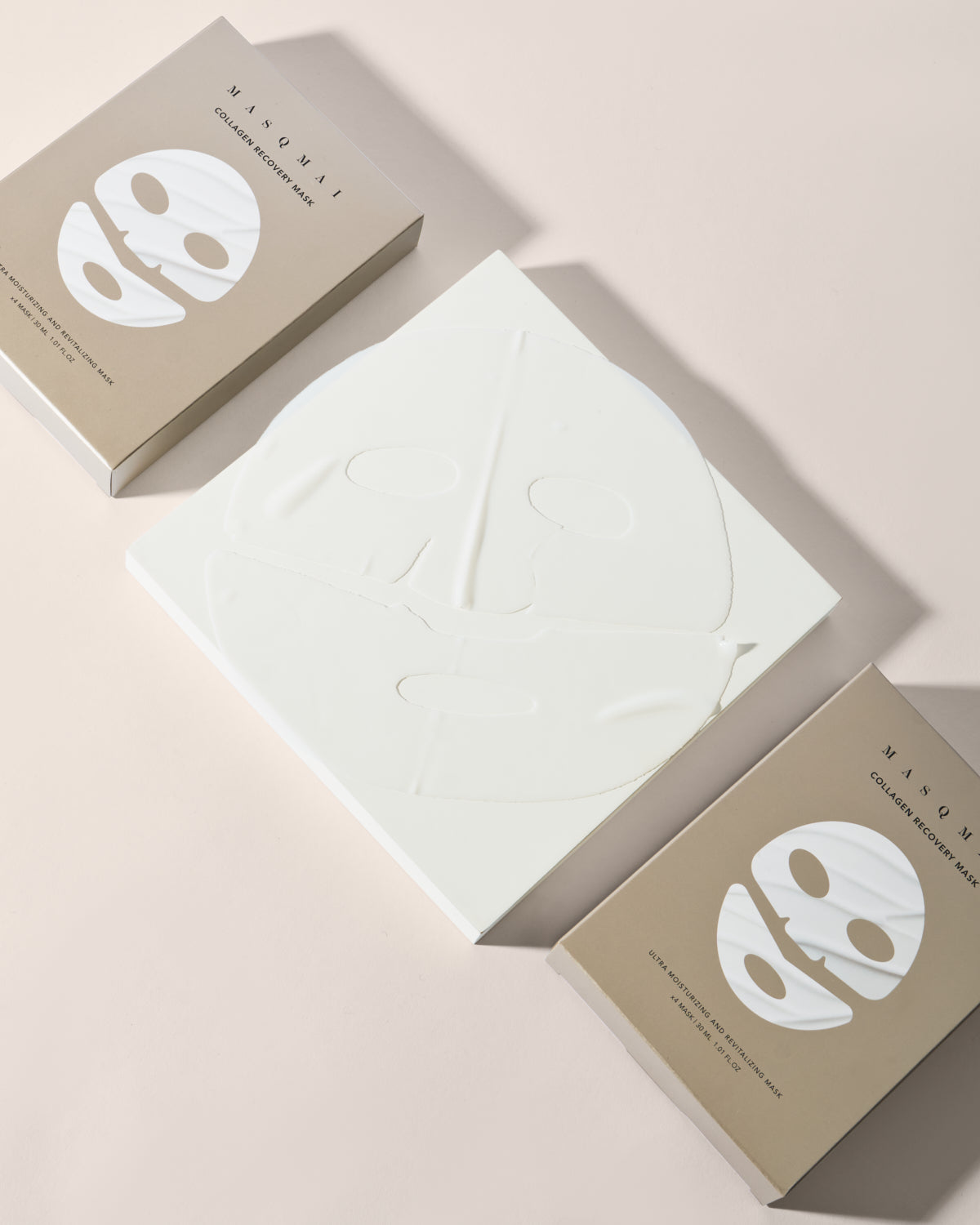 MASQMAI drėkinanti kaukė "Collagen Recovery Mask", 4 vnt.