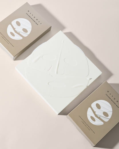 MASQMAI drėkinanti kaukė "Collagen Recovery Mask", 4 vnt.
