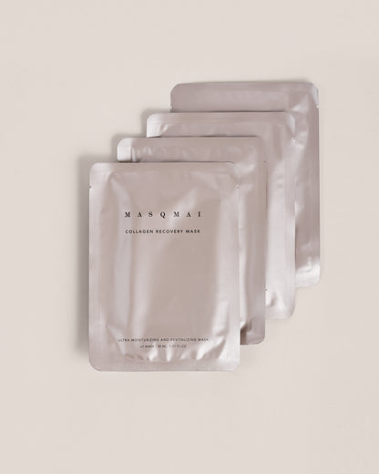 MASQMAI drėkinanti kaukė "Collagen Recovery Mask", 4 vnt.