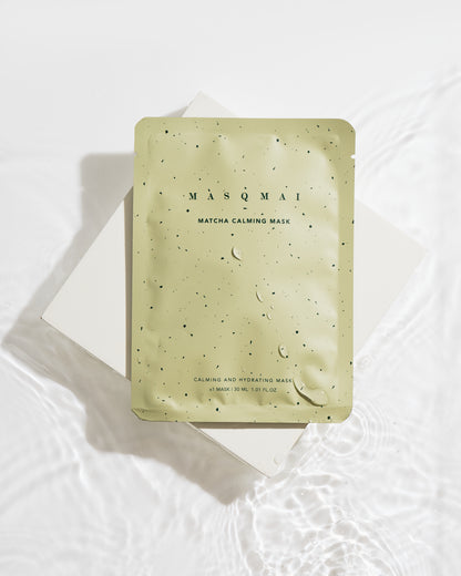 MASQMAI raminanti ir drėkinanti kaukė "Matcha Calming Mask", 4 vnt.