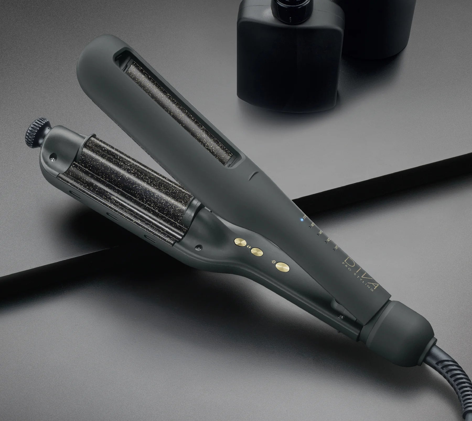 DIVA PRO STYLING plaukų formavimo žnyplės "Precious Metals Gold Dust"