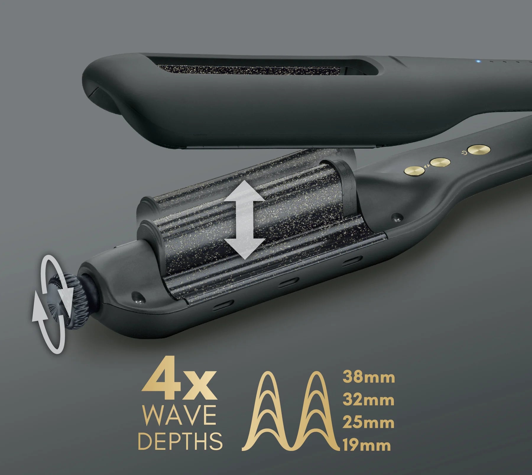 DIVA PRO STYLING plaukų formavimo žnyplės "Precious Metals Gold Dust"