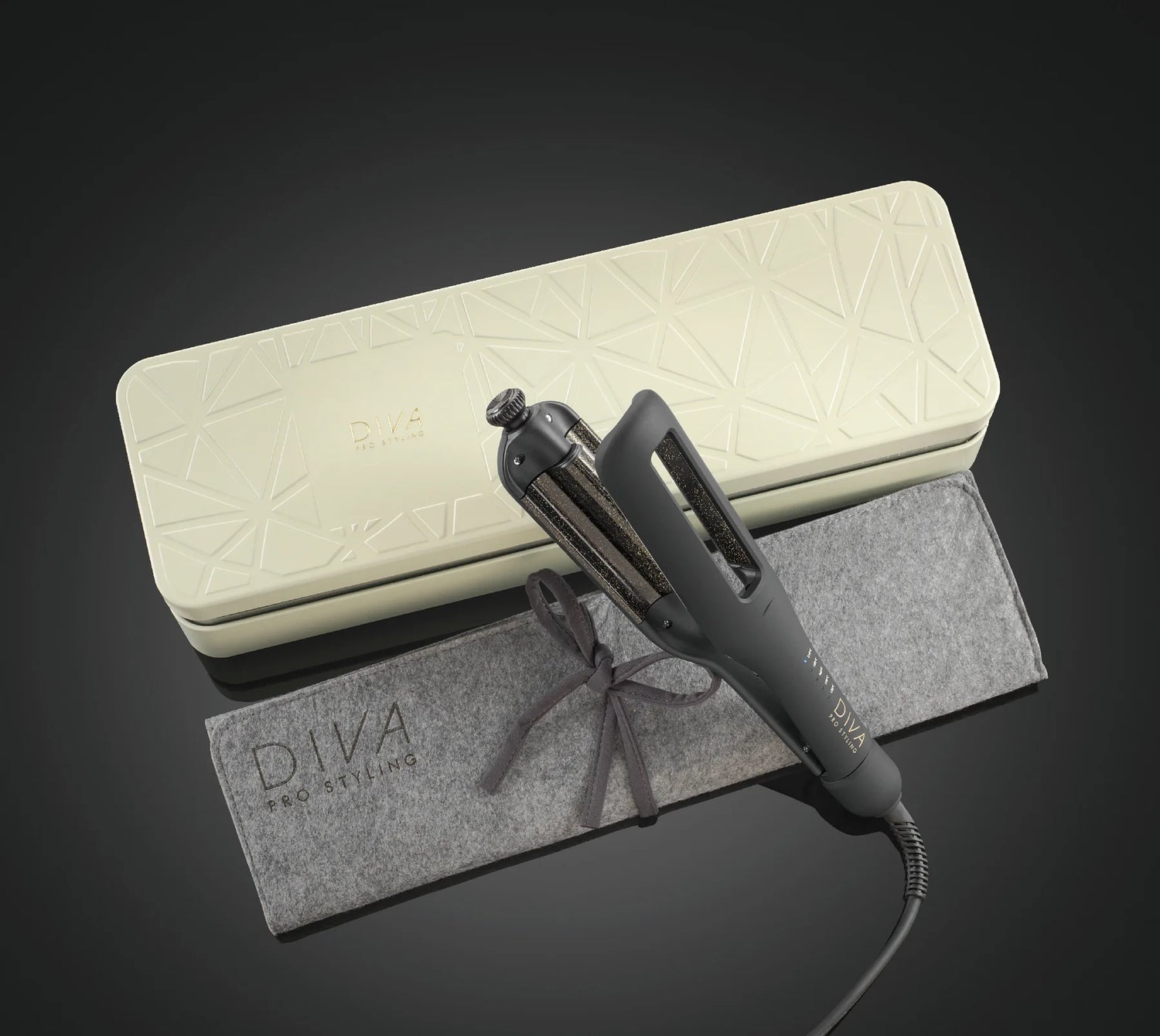 DIVA PRO STYLING plaukų formavimo žnyplės "Precious Metals Gold Dust"