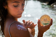 Sol De Ibiza body cream with SPF 50 sun protection in a metal box, 100 g