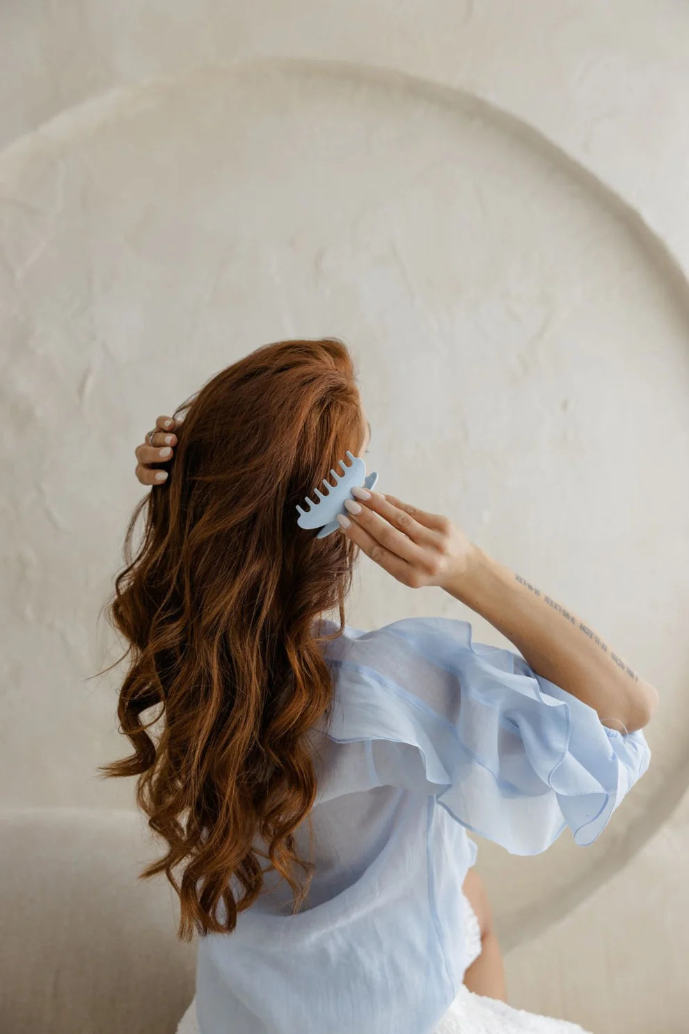 AMITIE Arch plaukų segtukas "Baby Blue" - M dydis