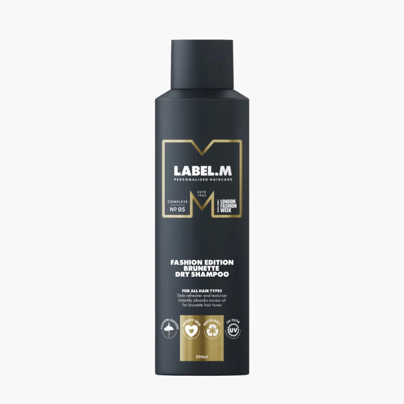 LABEL.M sausas šampūnas tamsiems plaukams „Fashion Edition Brunette Dry Shampoo“, 200 ml