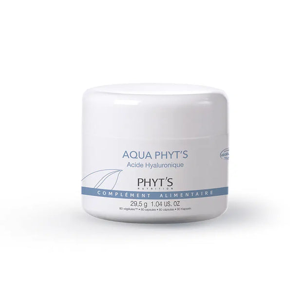 Phyt's maisto papildas – natūrali patentuota augalinė hialurono rūgštis „AQUA PHYT'S Hyaluronic Acid", 80 kapsulių