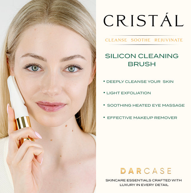 DARCASE Cristal - antibakterinis, elektrinis šepetėlis veido valymui