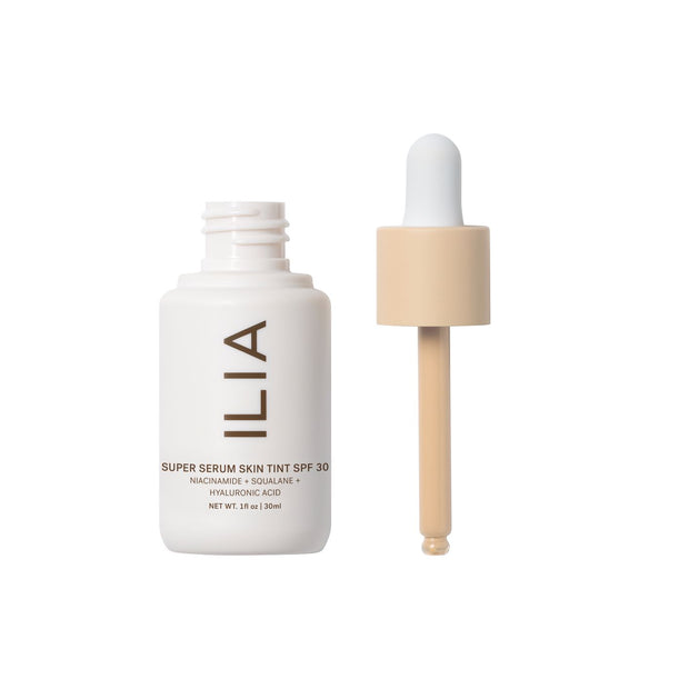 ILIA "SUPER SKIN" makiažo pagrindas–serumas su atspalviu ir SPF30 apsauga, 30 ml.