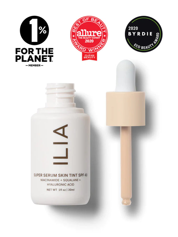 ILIA "SUPER SKIN" makiažo pagrindas–serumas su atspalviu ir SPF30 apsauga, 30 ml.