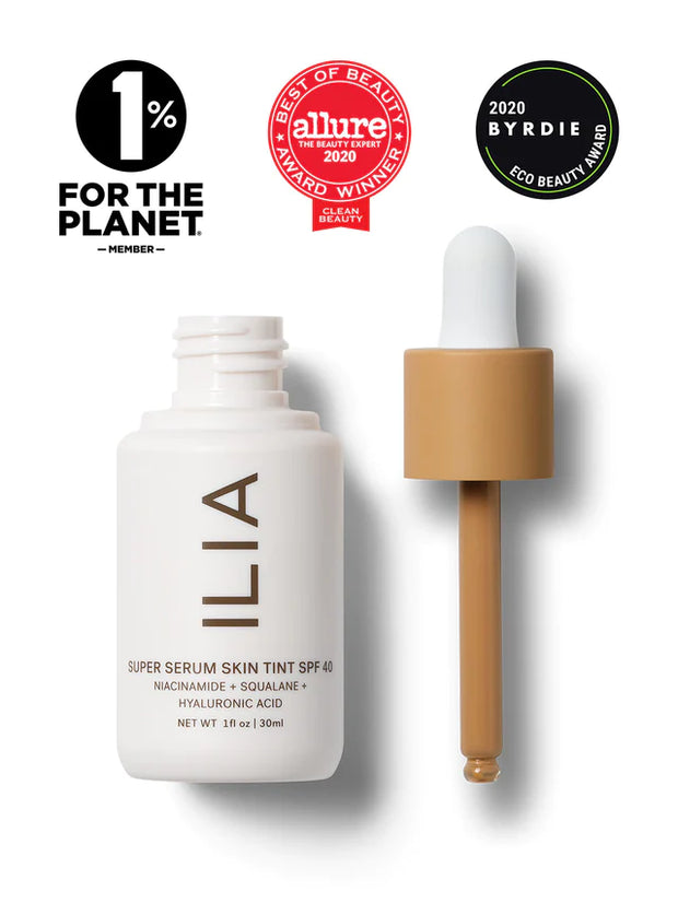 ILIA "SUPER SKIN" makiažo pagrindas–serumas su atspalviu ir SPF30 apsauga, 30 ml.