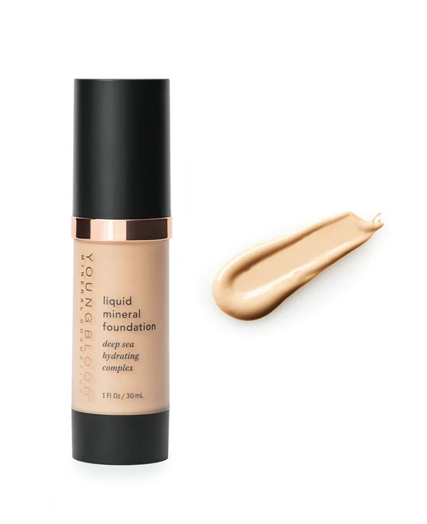 YOUNGBLOOD skystas mineralinis makiažo pagrindas “Liquid Mineral Foundation”, 30 ml