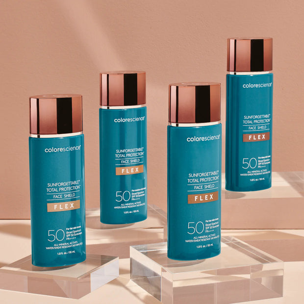 COLORESCIENCE SUNFORGETTABLE® mineralinė prisitaikainti prie odos atspalvio apsauga nuo saulės FLEX SPF 50, 55 ml