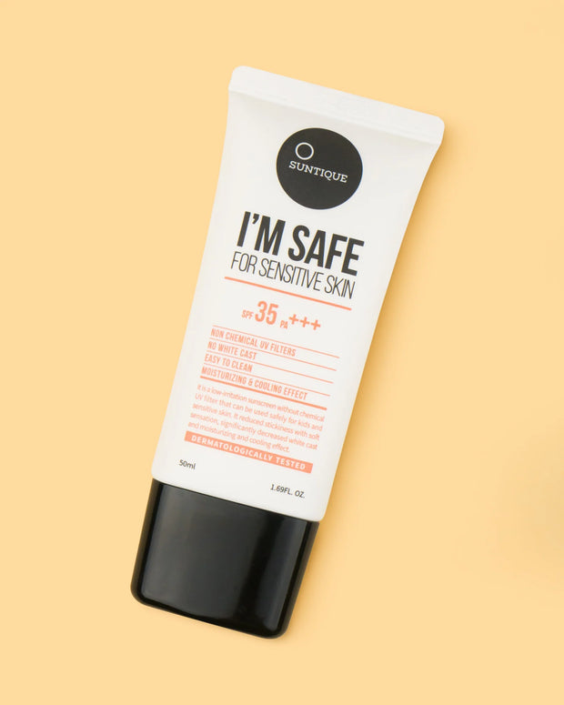 SUNTIQUE "I'm safe" apsauga nuo saulės jautriai odai SPF 35, 50 ml