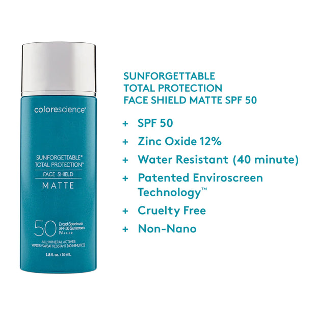 COLORESCIENCE SUNFORGETTABLE® mineralinė apsauga nuo saulės su atspalviu (MATTE) SPF 50, 55 ml